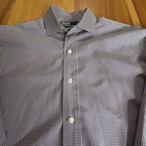 VTG Polo Ralph Lauren Estate Men’s Shirt. 15/33. Long Sleeve. Purple Check